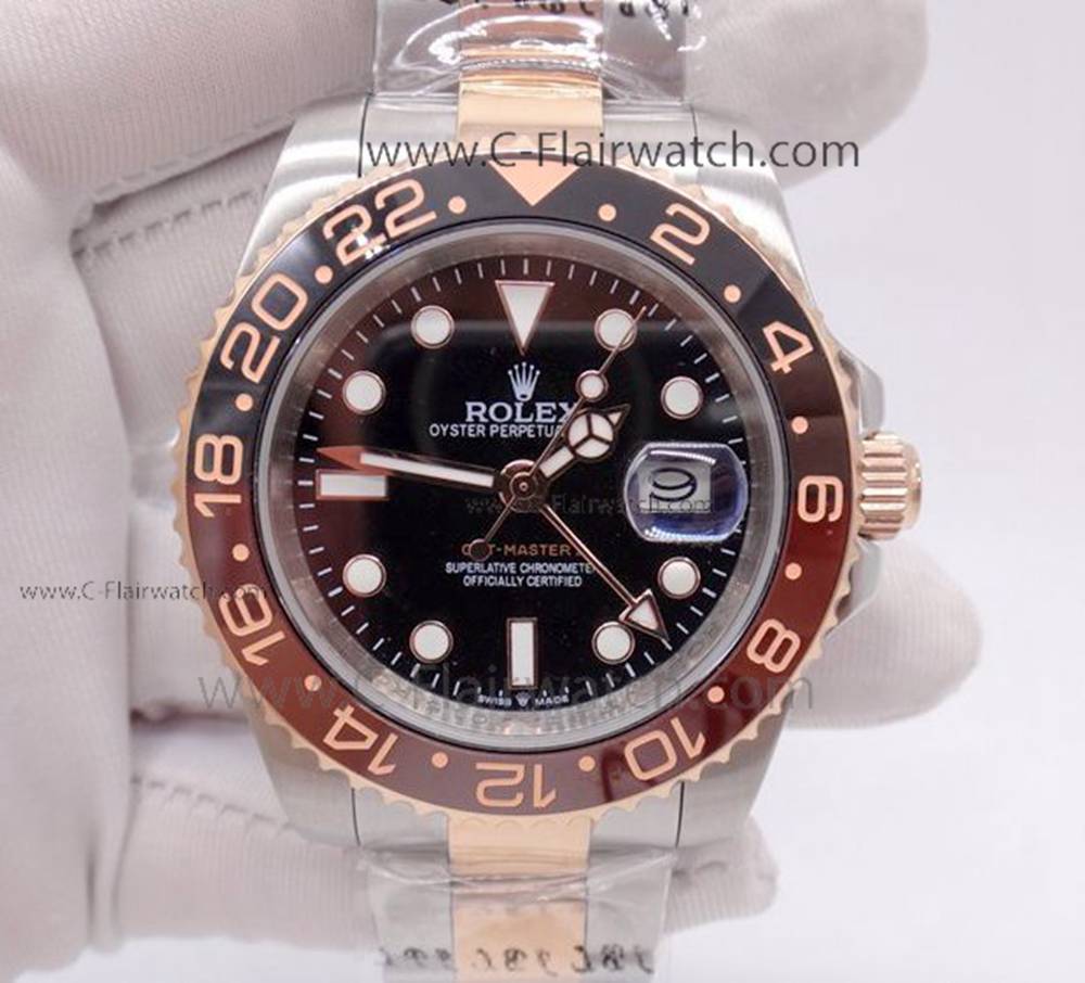 2 Tone Rose Gold Rolex GMT-Master II 'Root Beer' Watch 2 Tone Rose Gold Rolex GMT-Master II 'Root Beer' Watch